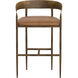 Zanatta 38.75 inch Tan Leather Barstool